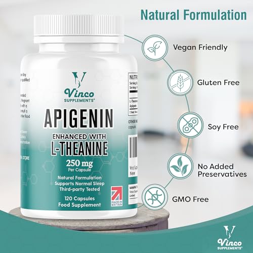 Vinco Apigenin 50mg with L-Theanine 200mg