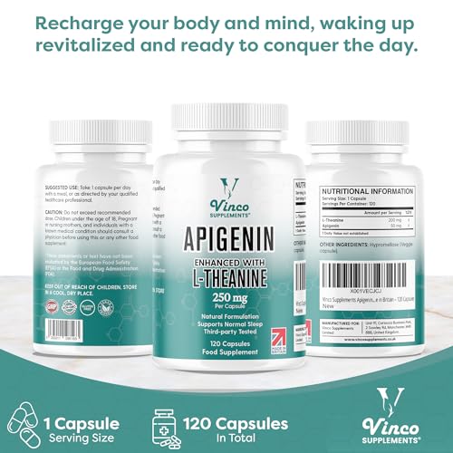 Vinco Apigenin 50mg with L-Theanine 200mg