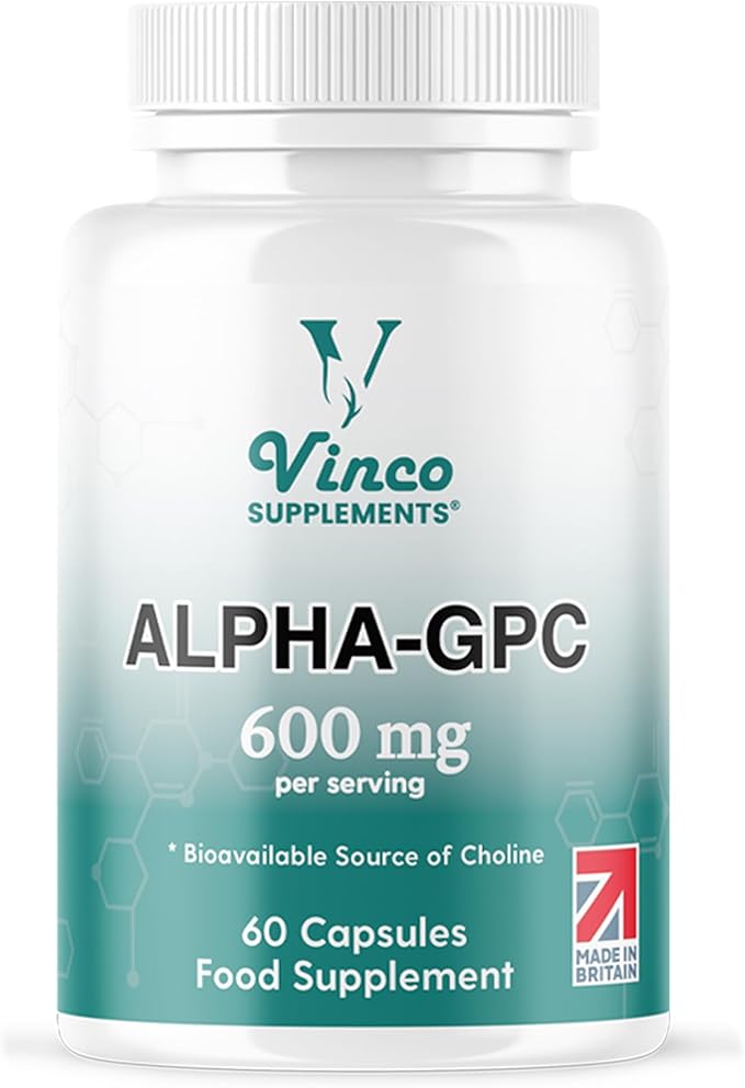 Vinco Alpha GPC Choline Supplement 600mg