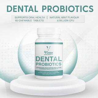 Dental Probiotics Advanced Oral Probiotics for Mouth Supplement - Bad Breath Treatment for Adults with BLIS K12 & BLIS M18-6 Billion CFU, Mint Flavour Chewable Oral Care Tablets - 60 Count