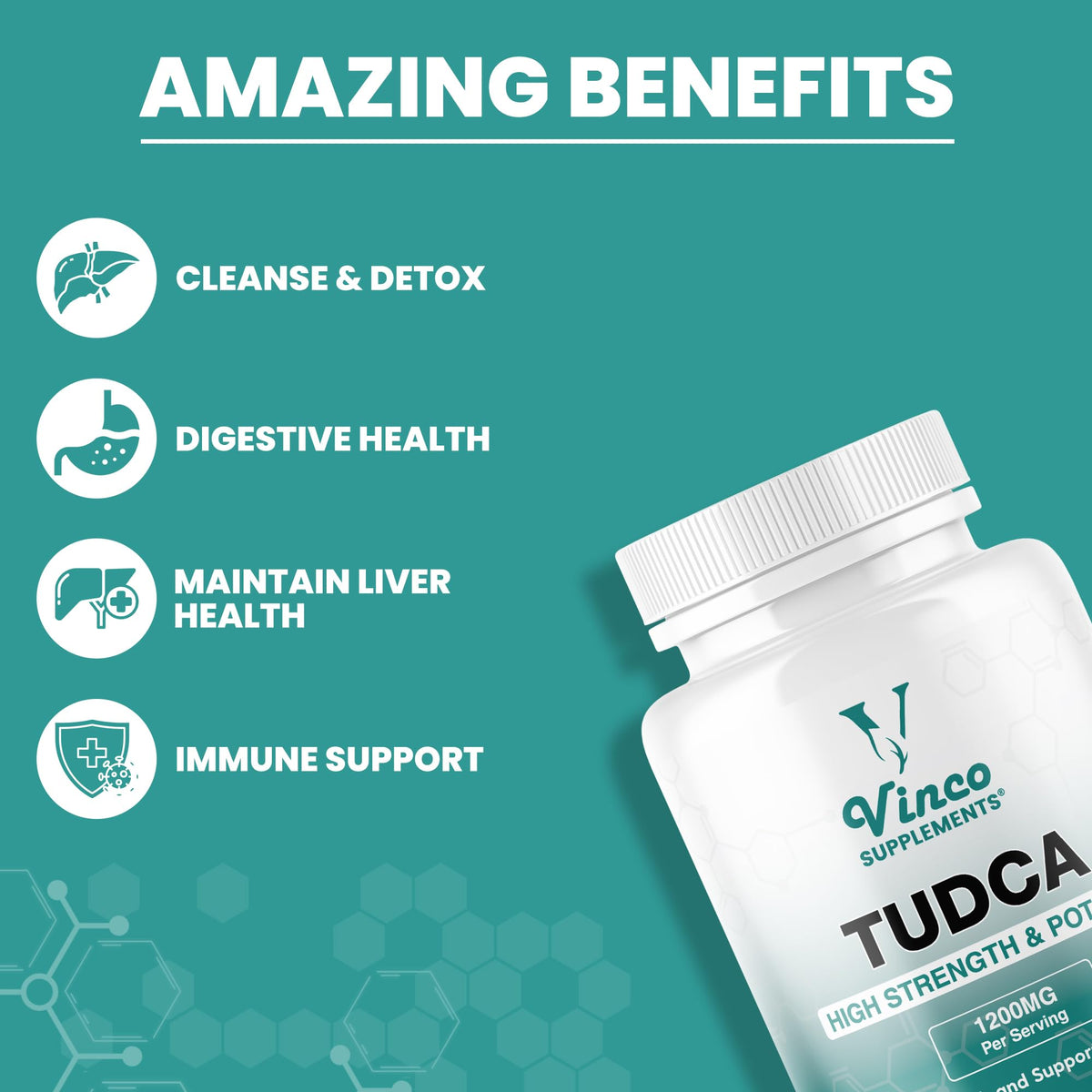Vinco Tudca (Tauroursodeoxycholic Acid) 1200mg