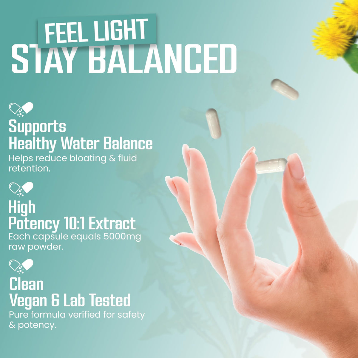 Vinco Dandelion Root Capsules 5000mg