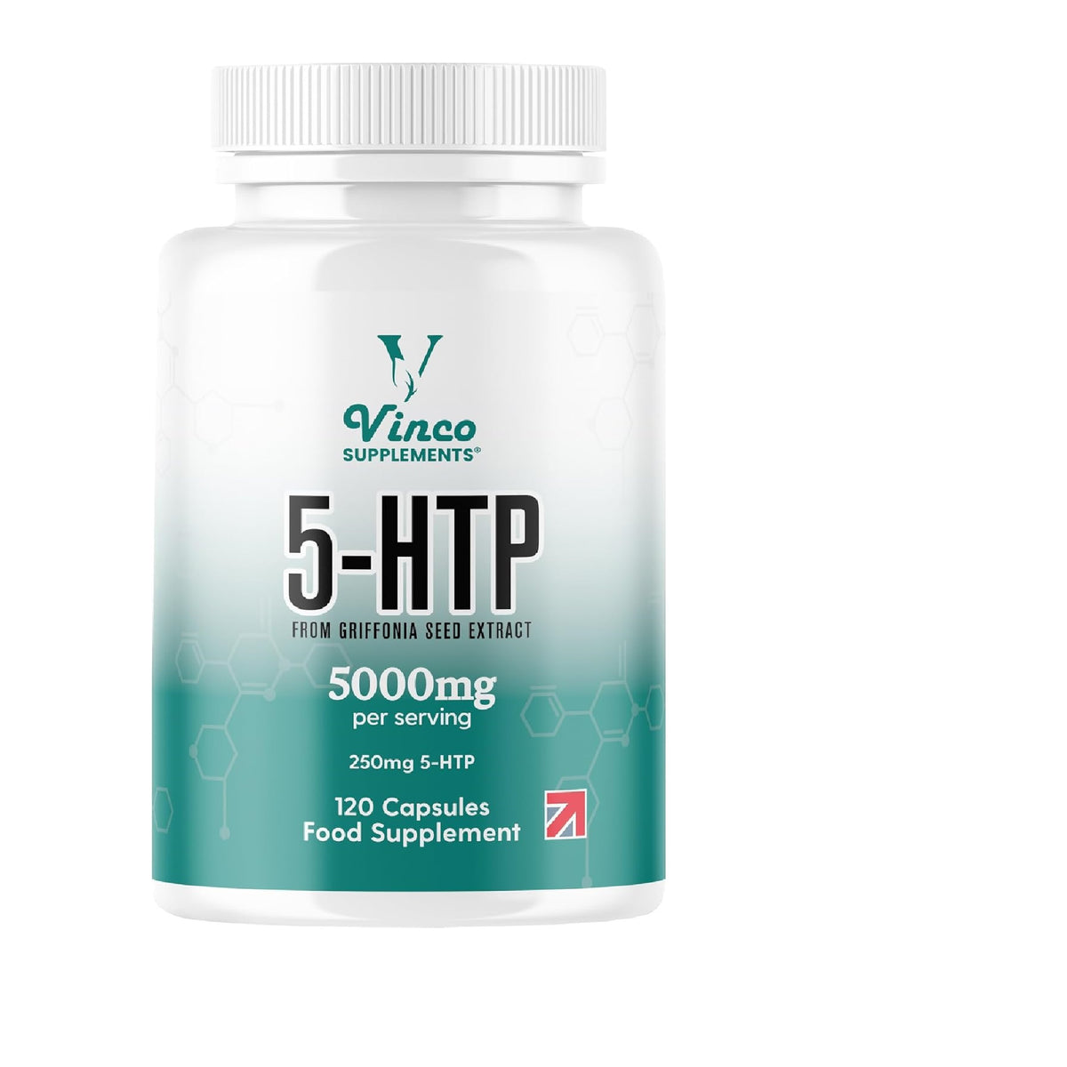Vinco 5HTP Capsules 5000mg - 120 Vegan Capsules