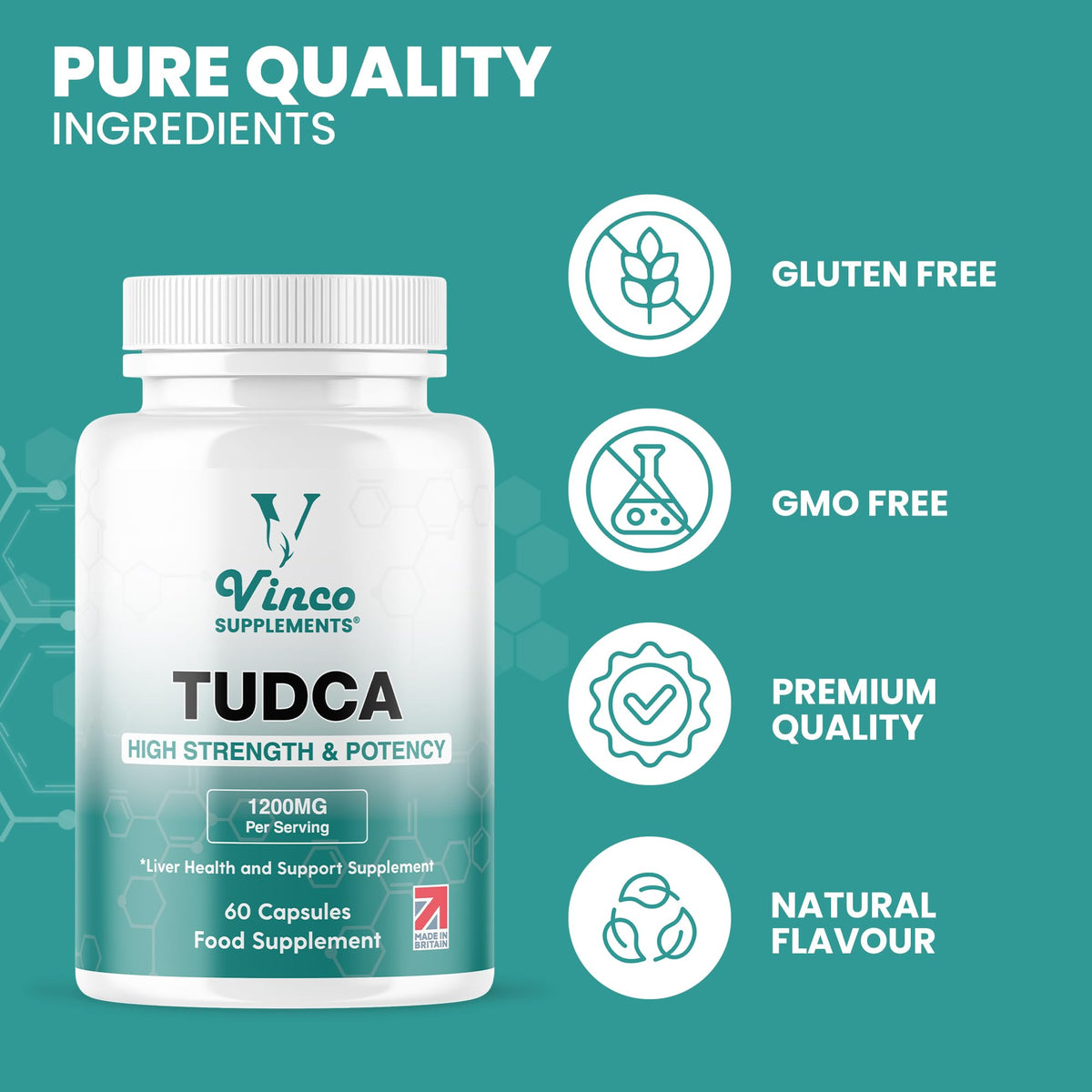 Vinco Tudca (Tauroursodeoxycholic Acid) 1200mg