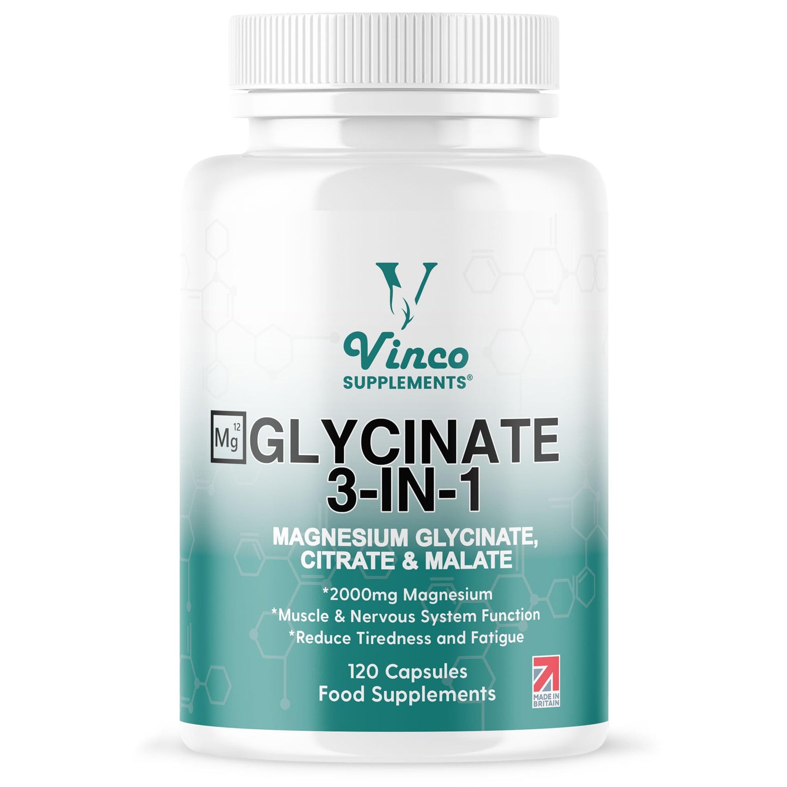 Vinco Magnesium Glycinate 3-in-1 Complex