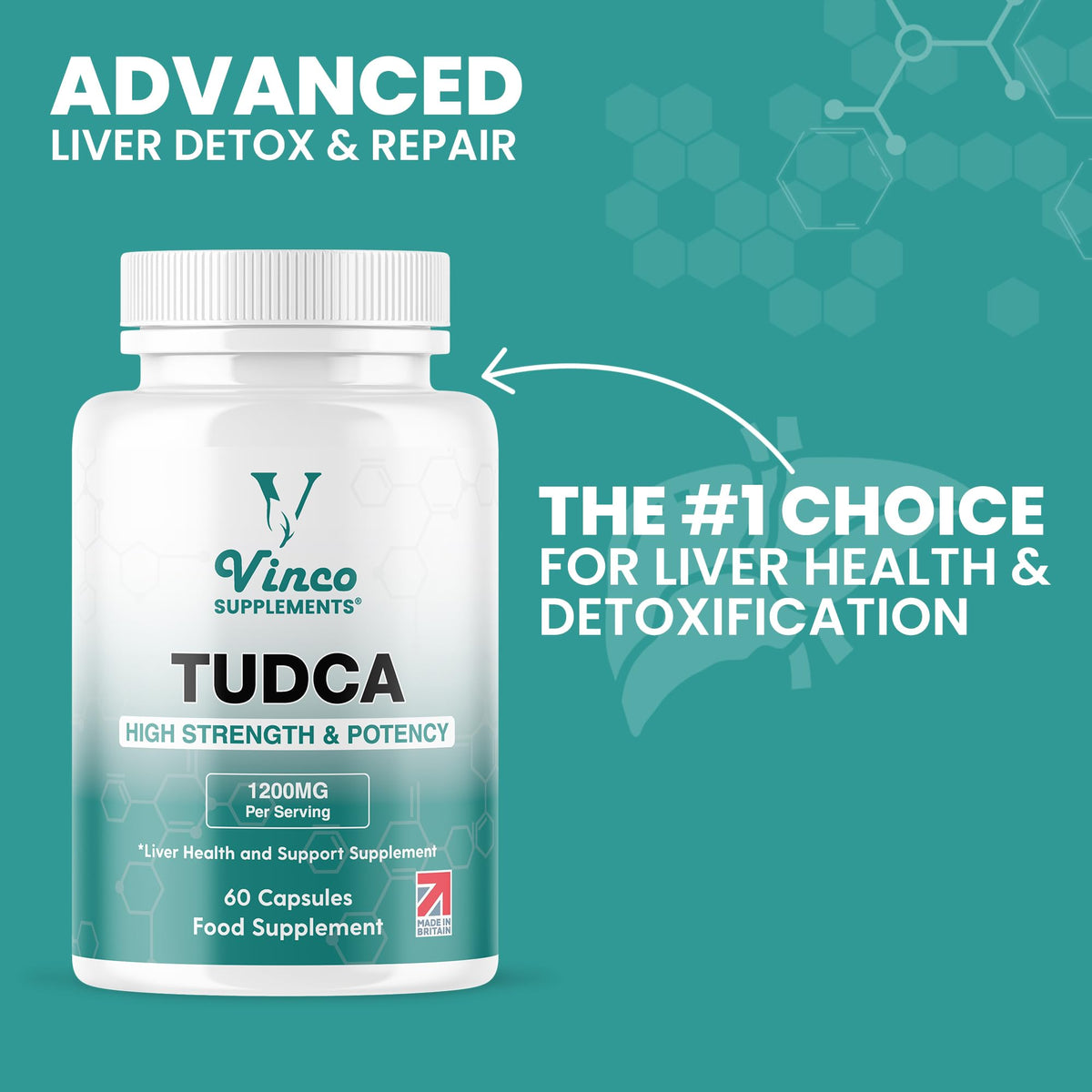Vinco Tudca (Tauroursodeoxycholic Acid) 1200mg