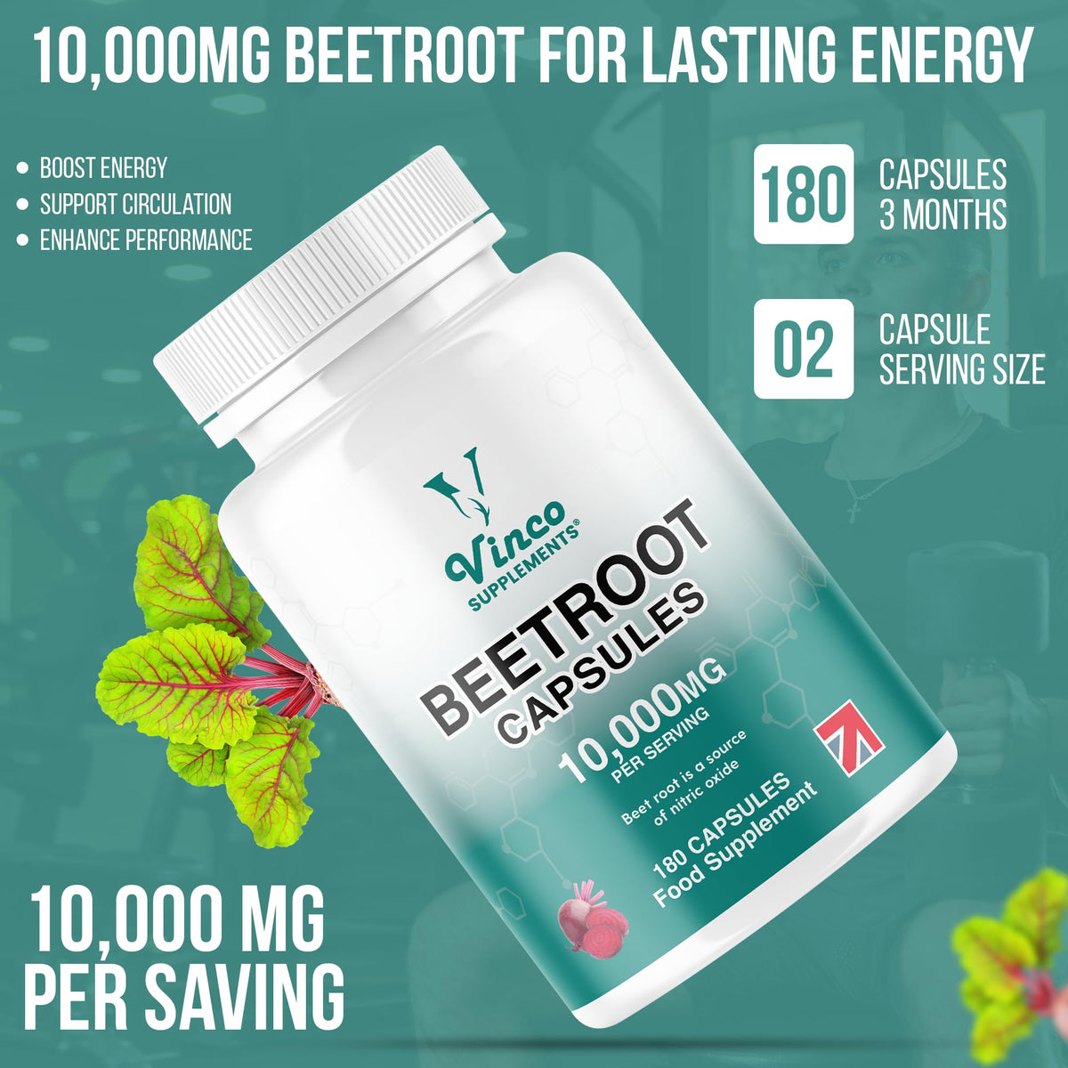 Vinco Beetroot Capsules 10,000mg
