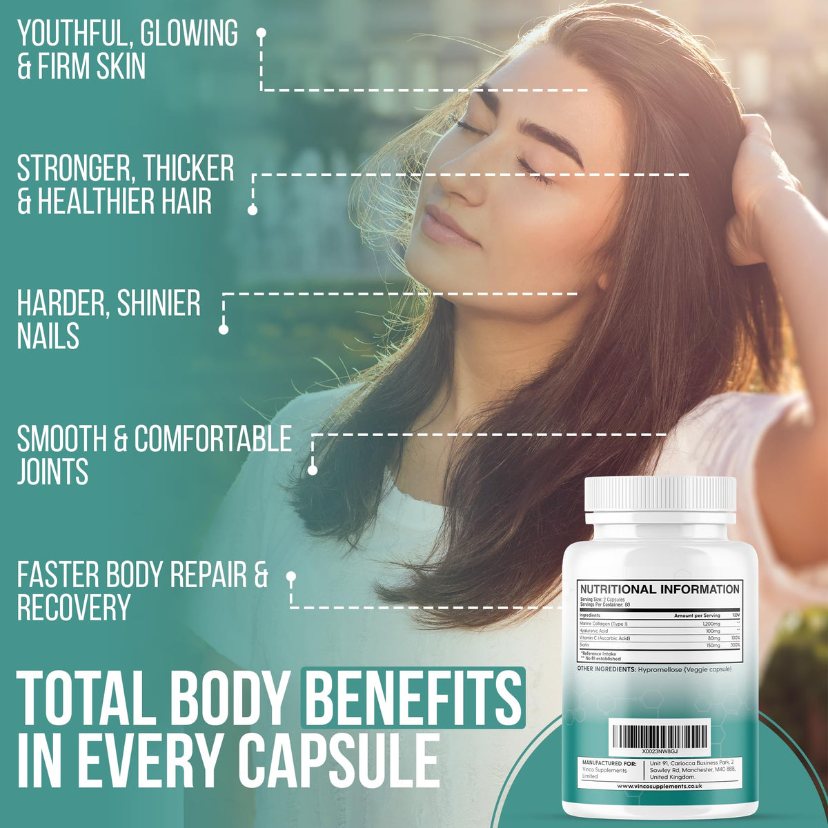 Vinco Pure Marine Collagen Supplements for Men & Women