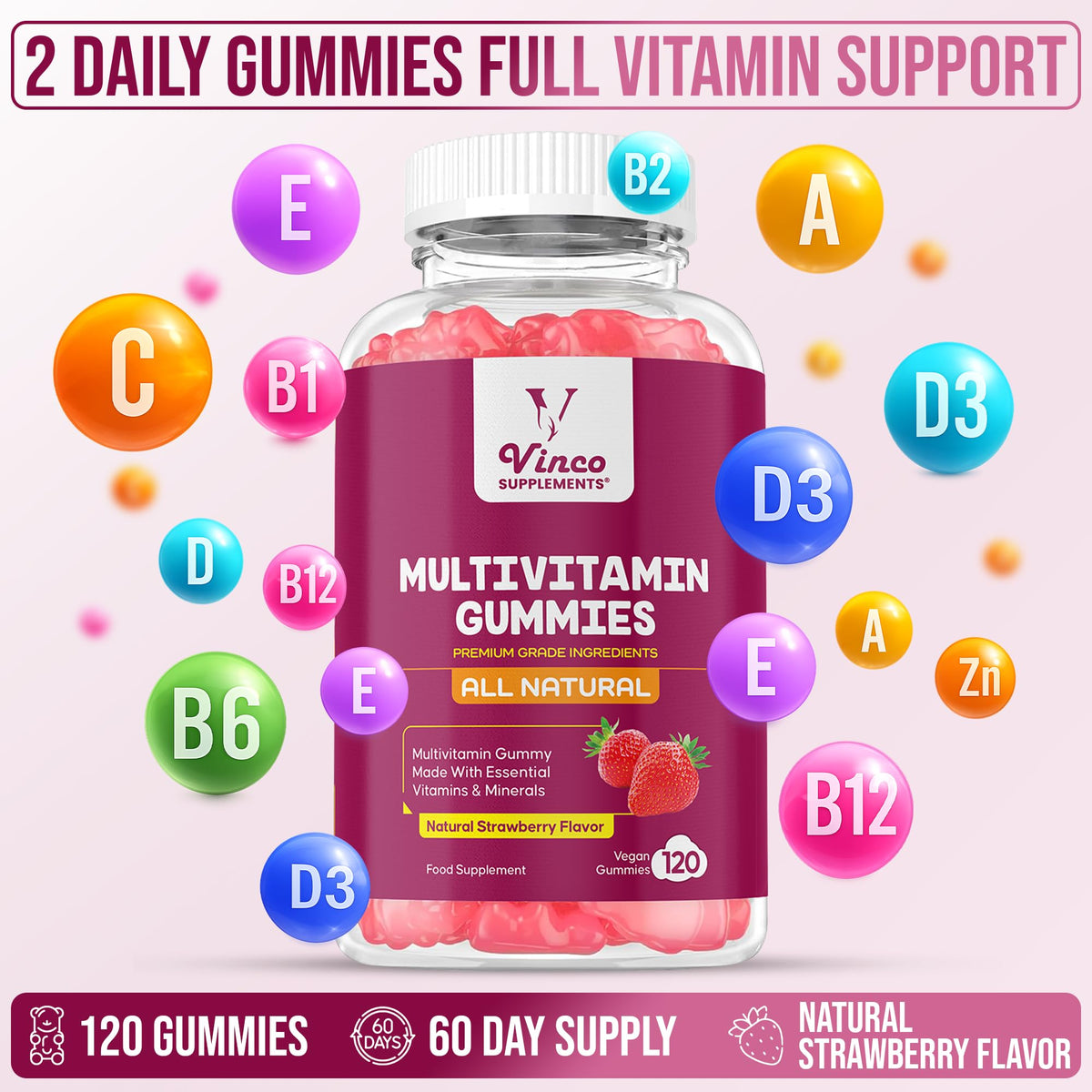 Multivitamin Gummies for Women and Men - 120 Gummies