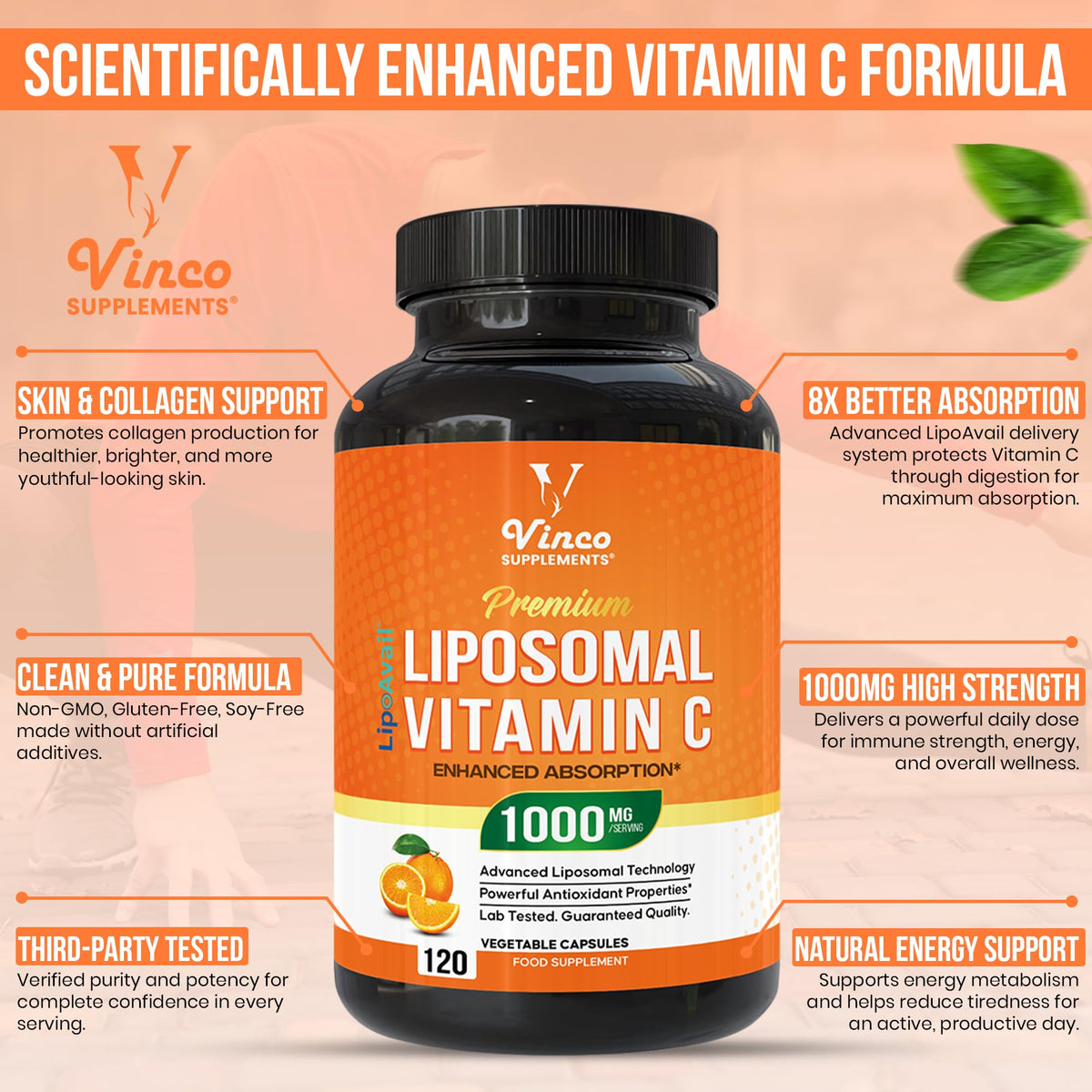 Vinco Liposomal Vitamin C Capsules 1000mg