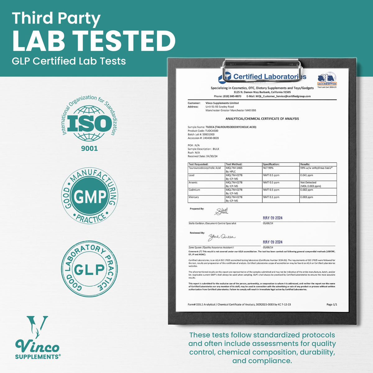 Vinco Tudca (Tauroursodeoxycholic Acid) 1200mg