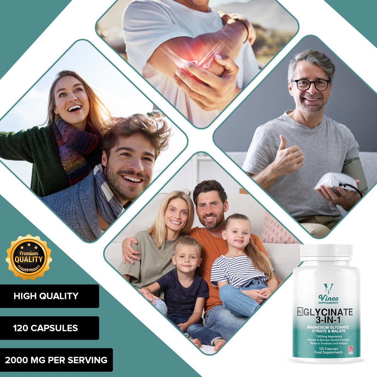 Magnesium Glycinate 3-in-1 Complex