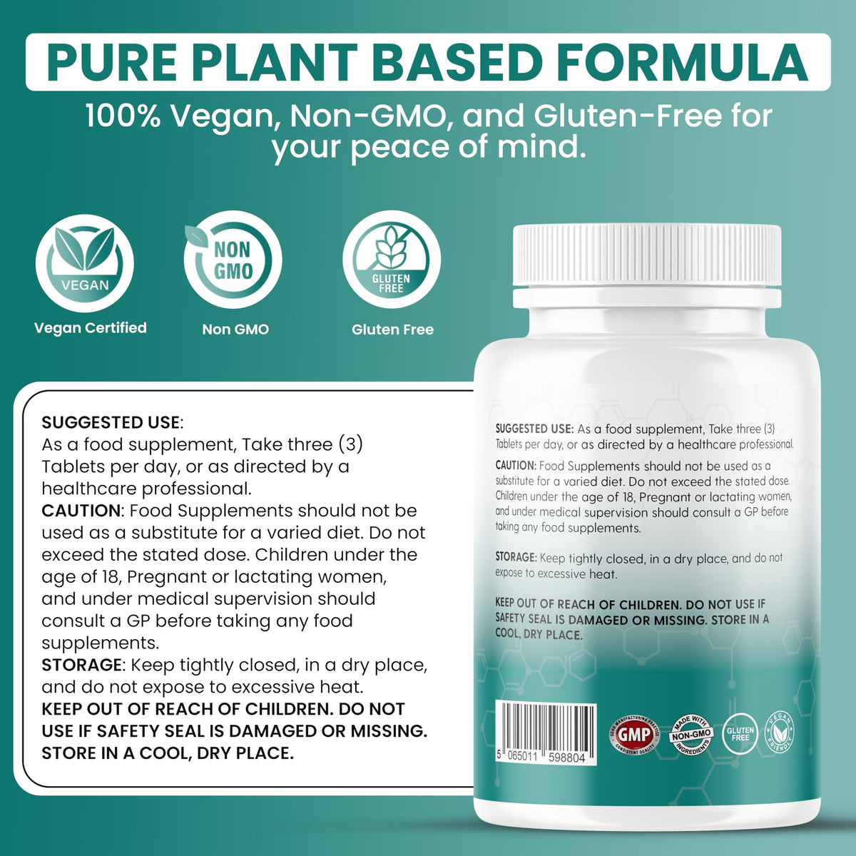 Vinco Plant Sterols High Strength 2400mg - 120 Vegan Tablets