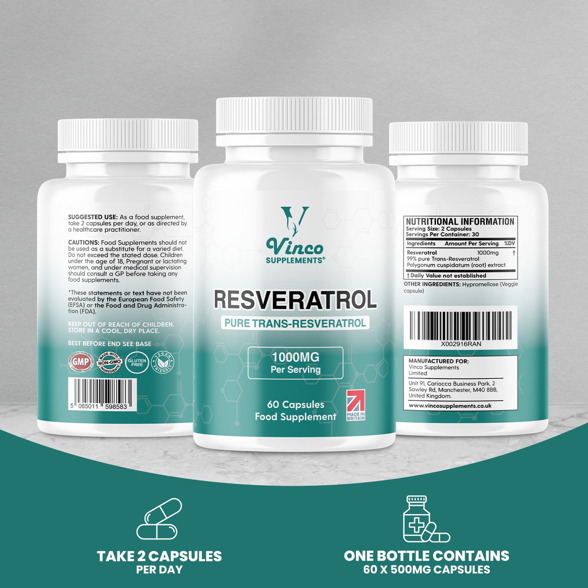 Vinco Resveratrol 1000mg
