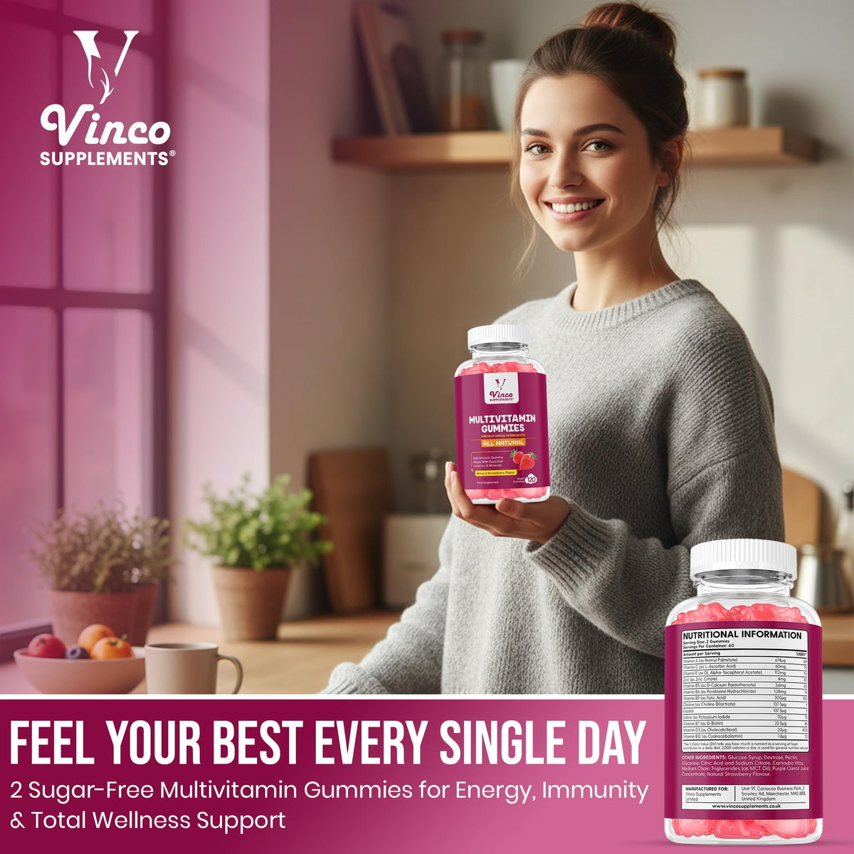Multivitamin Gummies for Women and Men - 120 Gummies