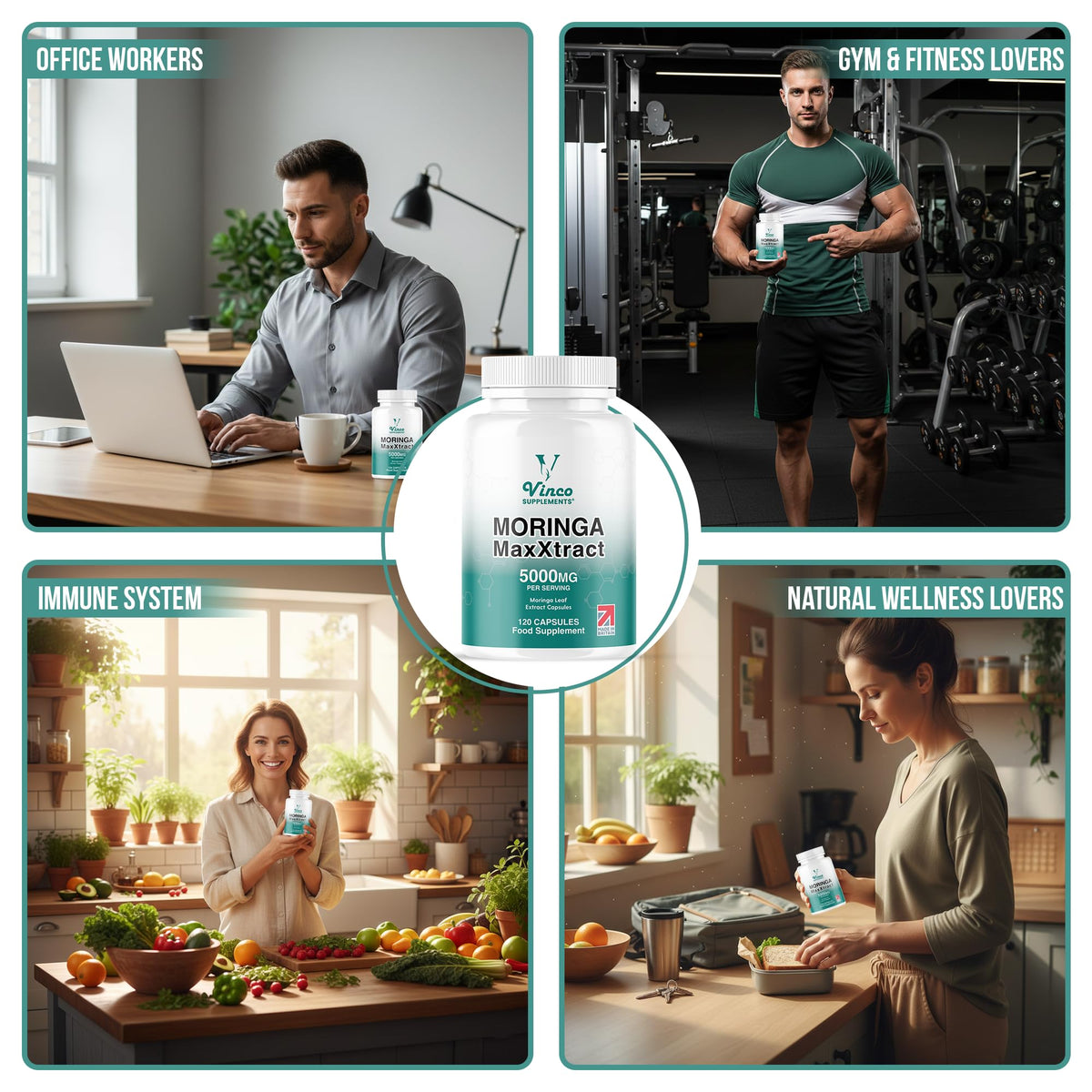 Vinco Moringa Leaf Capsules 5000mg