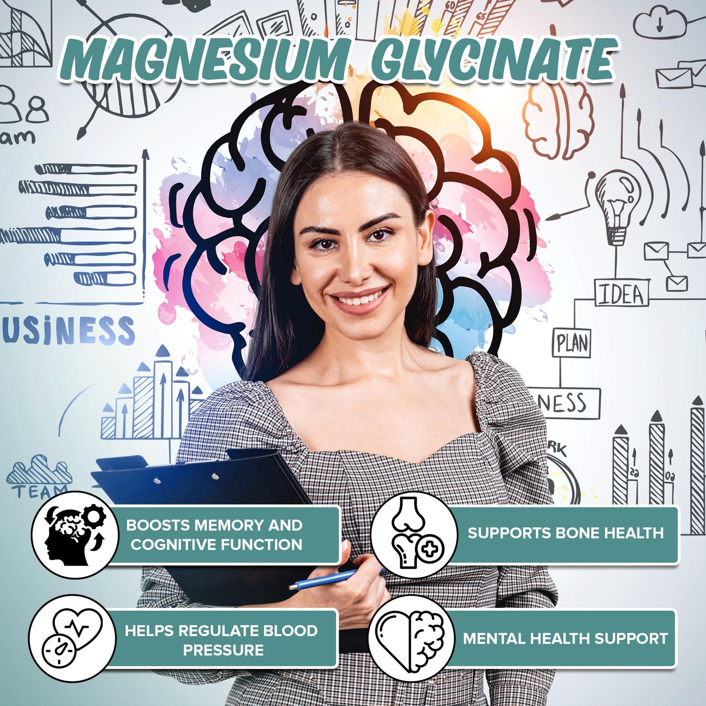 Vinco Magnesium Glycinate 3-in-1 Complex