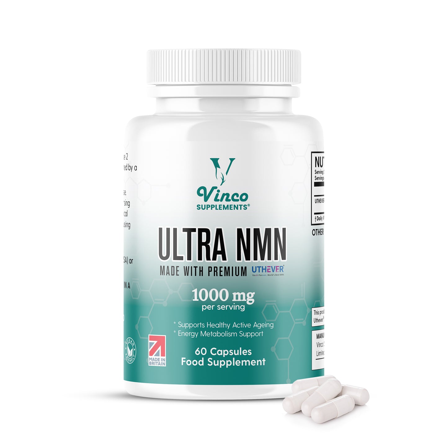 Ultra NMN (β-Nicotinamid-Mononukleotid) – 1000 mg pro Portion – UTHEVER® 