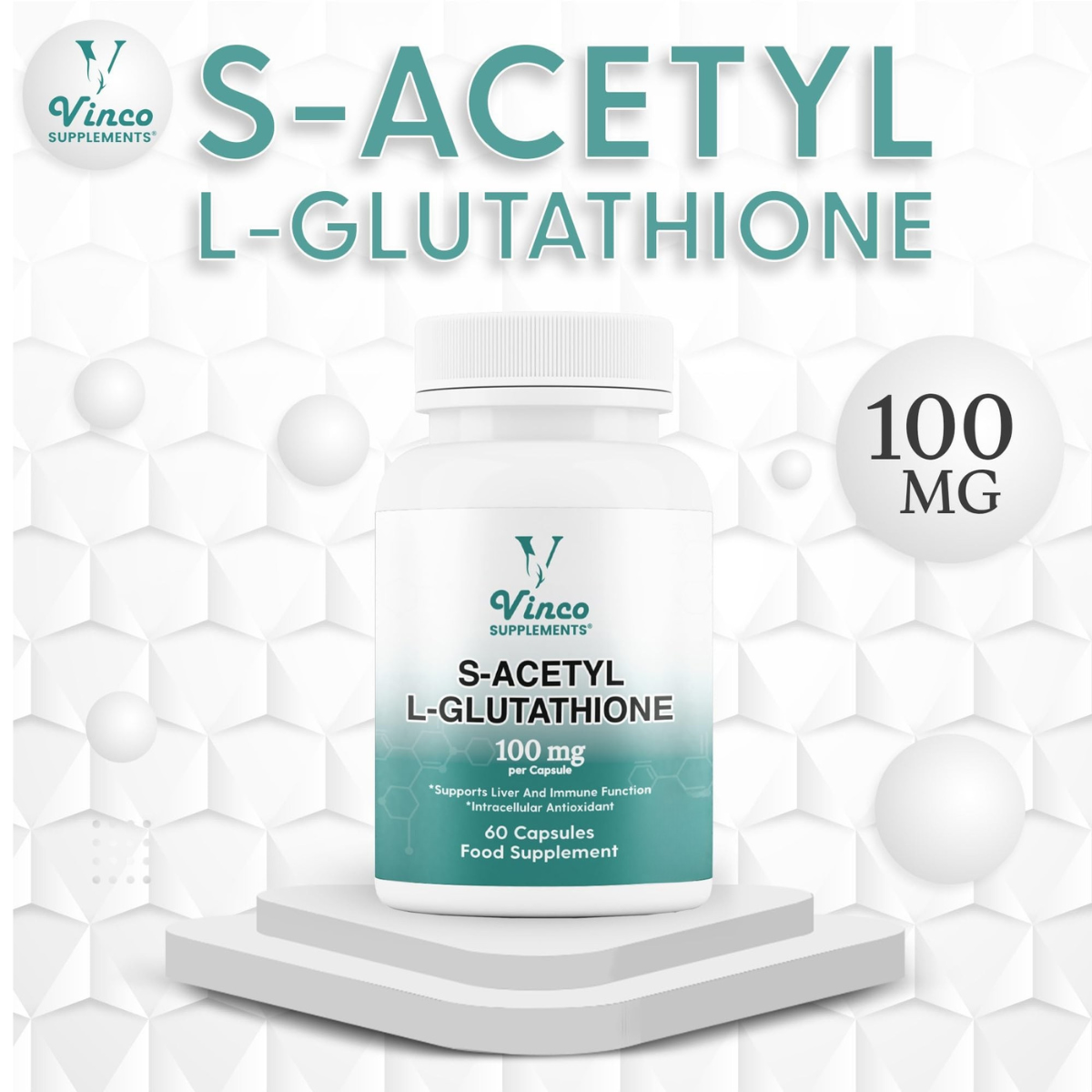 S-Acetyl L-Glutathione Supplement 100mg