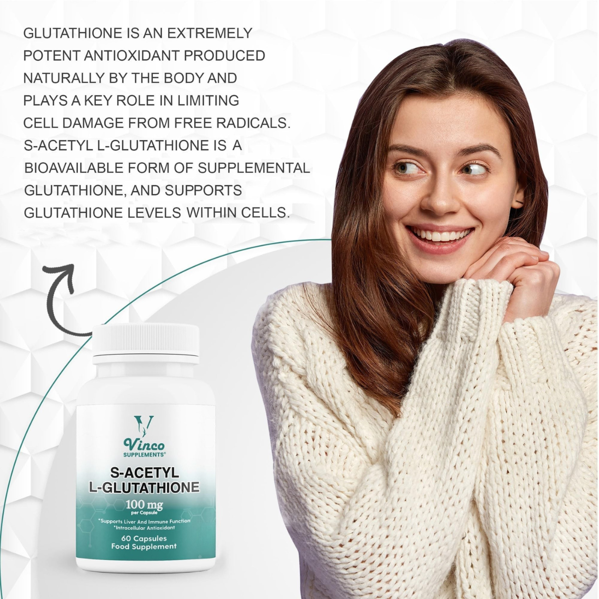 S-Acetyl L-Glutathione Supplement 100mg | Liver & Immunity UK S-Acetyl L-Glutathione Supplement 100mg | Liver & Immunity UK