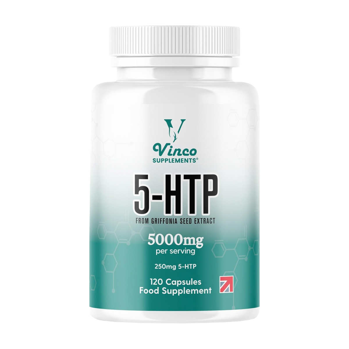 Vinco 5HTP Capsules 5000mg - 120 Vegan Capsules